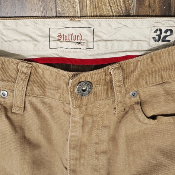 VINTAGE Stafford Prep Regular Fit Straight Leg Brown Jeans - Picture 7 of 9
